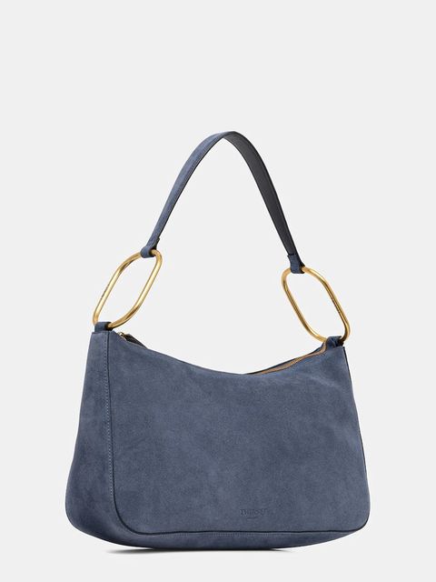 Twinset torebka zamszowa kolor granatowy 261TB7086 - zdjęcie produktu nr 2