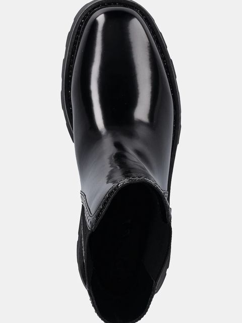 Dkny sztyblety Sanchit damskie kolor czarny na płaskim obcasie K4569875