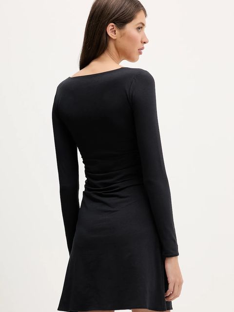 Abercrombie & Fitch sukienka kolor czarny mini dopasowana KI159-6288-900