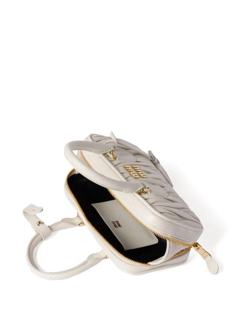 Miu Miu Arcadie matelassé mini bag - White