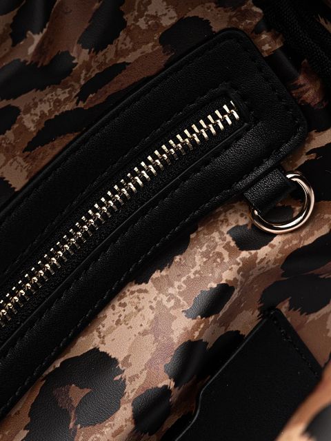 Just Cavalli plecak damski kolor czarny mały z aplikacją 79RA4BBD ZS766