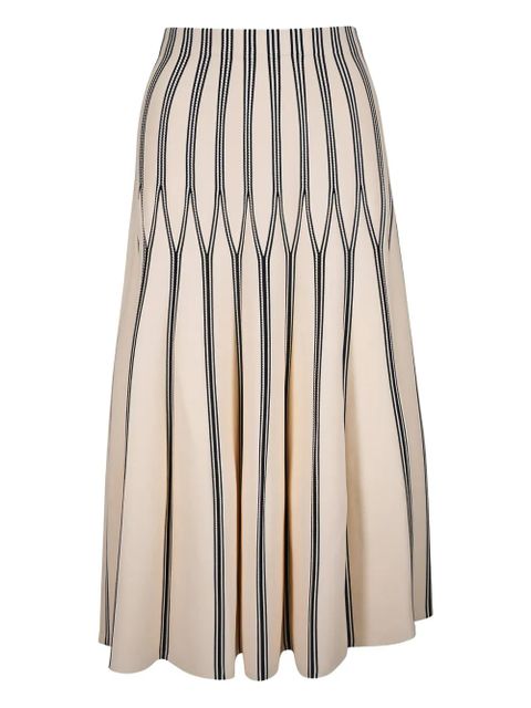 ZIMMERMANN striped-pattern midi skirt - Neutrals - zdjęcie produktu nr 1