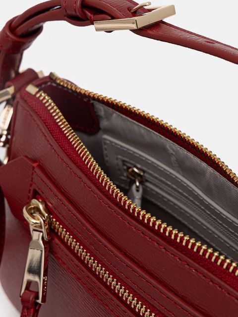 Dkny torebka skórzana kolor czerwony R42HKE18
