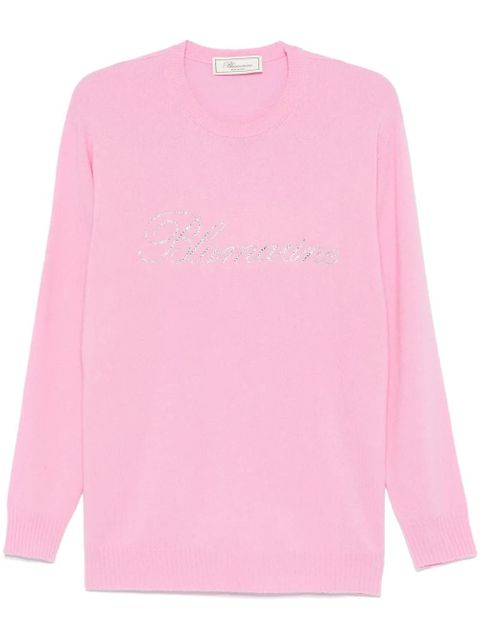 Blumarine logo-appliqué sweater - Pink - zdjęcie produktu nr 1