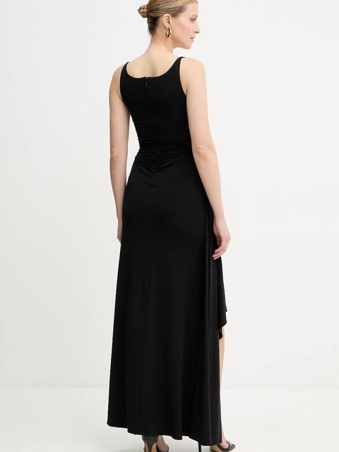 Herve Leger sukienka Mila kolor czarny maxi rozkloszowana RMJ8524949