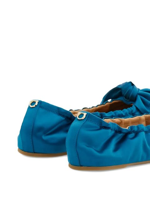 Ferragamo bow-detail ballet flat - Blue