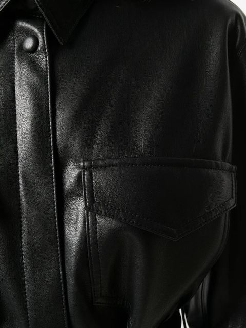 Nanushka tie-waist shirt - Black - zdjęcie produktu nr 2