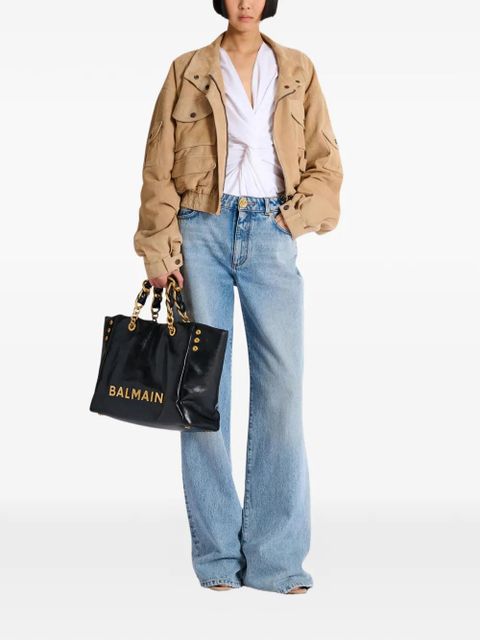 Balmain draped V-neck blouse - White - zdjęcie produktu nr 2