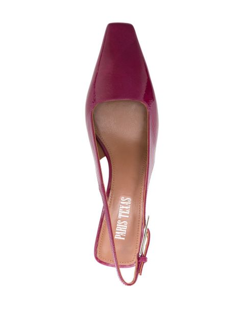 Paris Texas 60mm patent slingback pumps - Purple