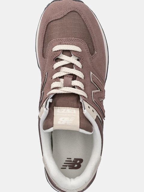 New Balance sneakersy zamszowe 574 damskie kolor brązowy WL574RTS