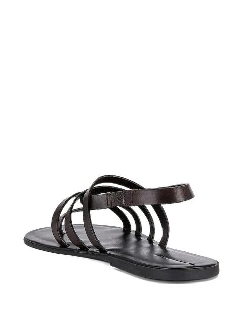 The Row leather slingback sandals - Brown