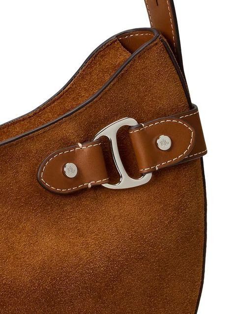 Lauren Ralph Lauren torebka zamszowa kolor brązowy 431980157