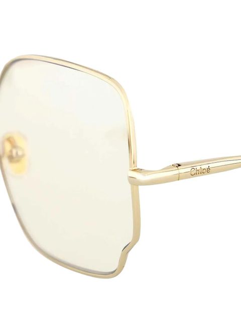 Chloé geometric-frame sunglasses - Gold