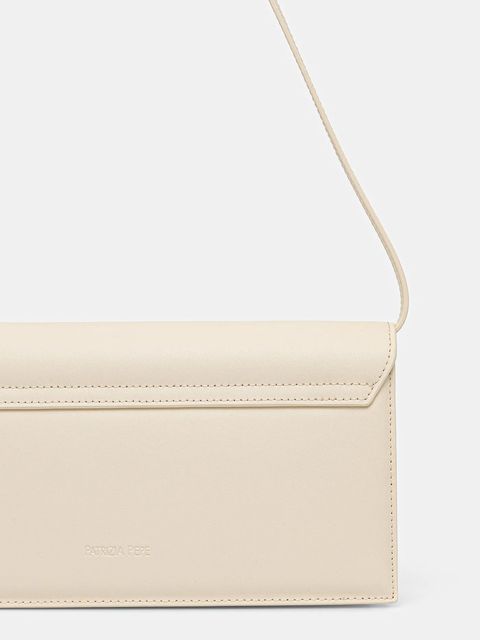 Patrizia Pepe torebka skórzana kolor beżowy 8B0327 L061
