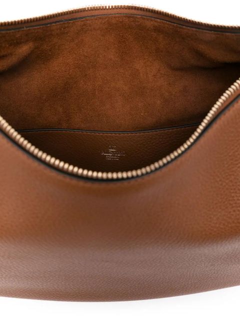 Valentino Garavani Rockstud leather shoulder bag - Brown