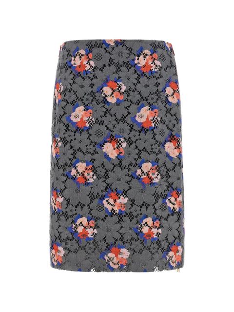 FENDI lace floral-pattern midi skirt - Grey - zdjęcie produktu nr 1