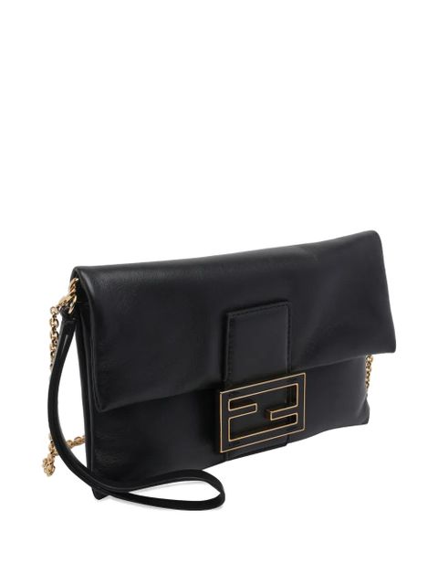 FENDI Mamma Baguette leather clutch bag - Black