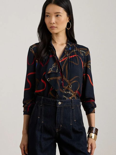 Lauren Ralph Lauren koszula damskie kolor granatowy regular 200P03553 - zdjęcie produktu nr 1