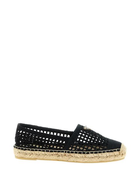 Prada crochet-knit espadrilles - Black - zdjęcie produktu nr 1