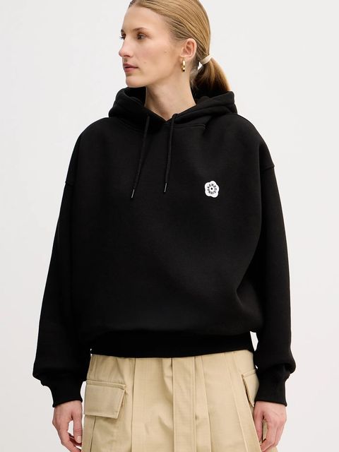 Kenzo bluza bawełniana Boke Flower 2.0 damska kolor czarny z kapturem z aplikacją FF52SW1754MB.99J - zdjęcie produktu nr 1