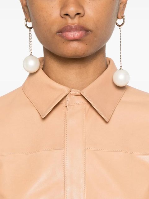 Blumarine leather shirt - Neutrals