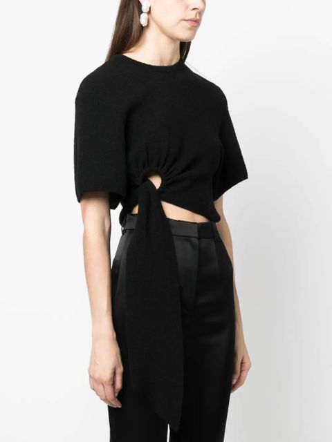 Nanushka Davita asymmetric terrycloth top - Black