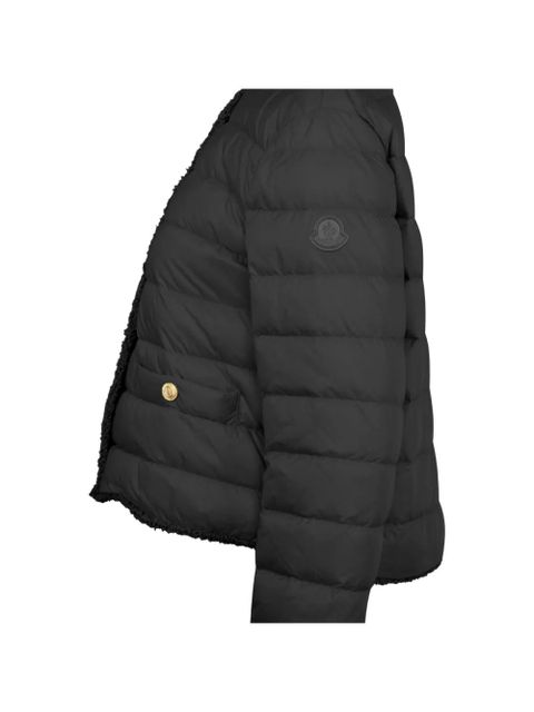 Moncler Fleurs bouclé-trim jacket - Black