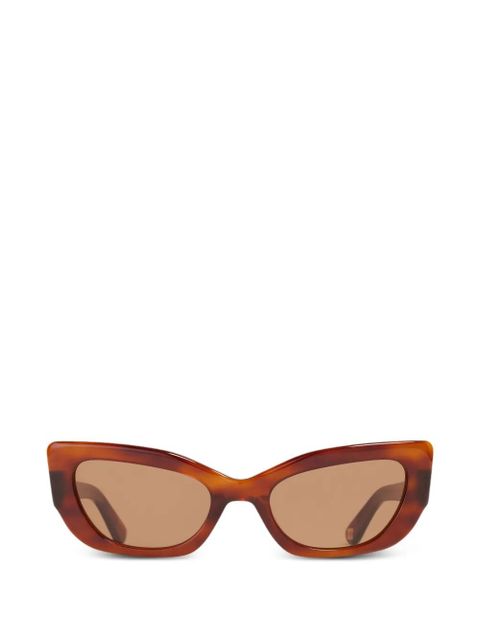 GANNI x Ace & Tate Sadie oval-frame sunglasses - Brown - zdjęcie produktu nr 1