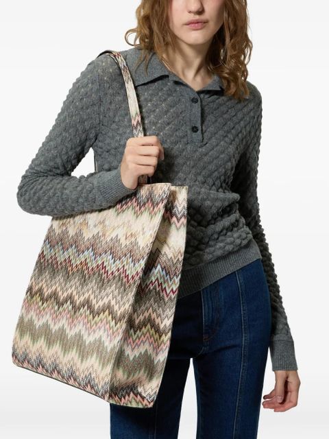 Missoni zigzag tote bag - Neutrals - zdjęcie produktu nr 1