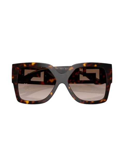 Versace Eyewear Medusa-plaque oversized-frame sunglasses - Brown