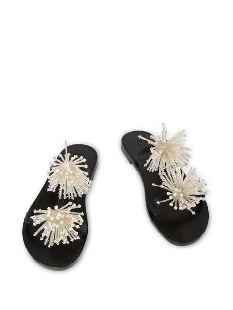 PUCCI embroidered slides - Black