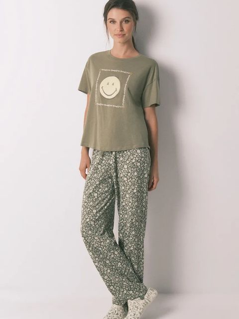 women'secret piżama bawełniana damska kolor zielony bawełniana 3132139 - zdjęcie produktu nr 1