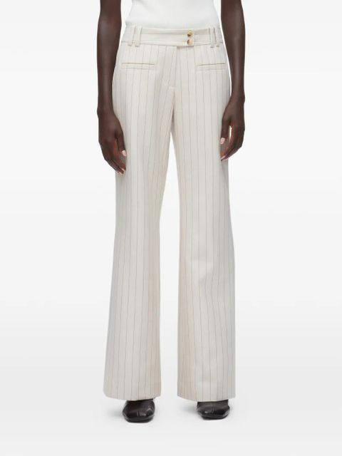 3.1 Phillip Lim pinstripe-pattern button-fastening trousers - Neutrals