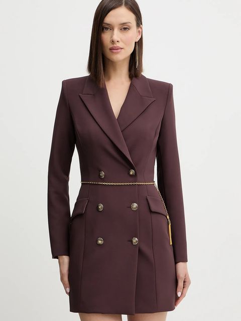 Elisabetta Franchi sukienka kolor bordowy mini prosta AB89657E2 - zdjęcie produktu nr 1