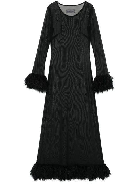 Marine Serre semi-sheer maxi dress - Black - zdjęcie produktu nr 1