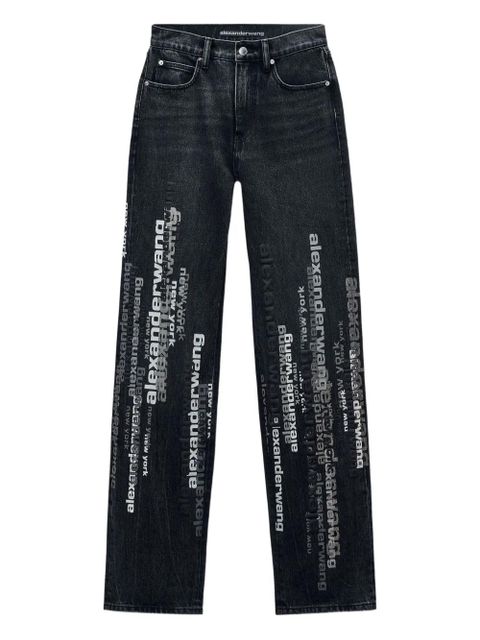 Alexander Wang EZ logo-print jeans - Black - zdjęcie produktu nr 1