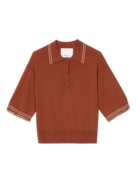 3.1 Phillip Lim short-sleeve wool polo shirt - Orange - zdjęcie produktu nr 1