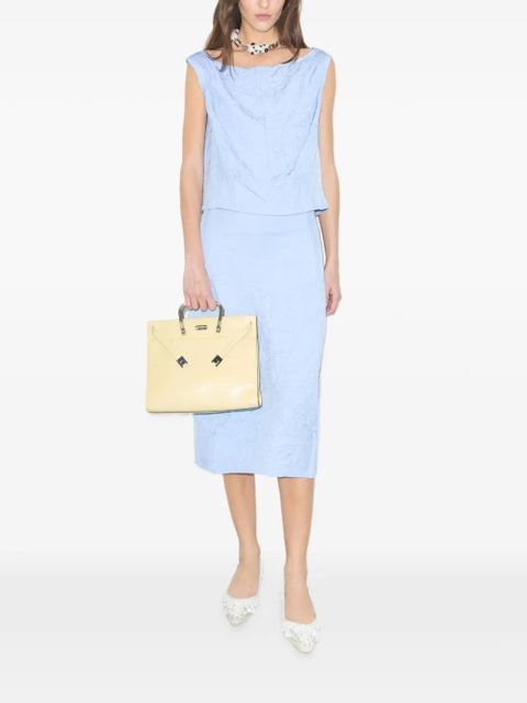 Tory Burch crinkled viscose skirt - Blue - zdjęcie produktu nr 2