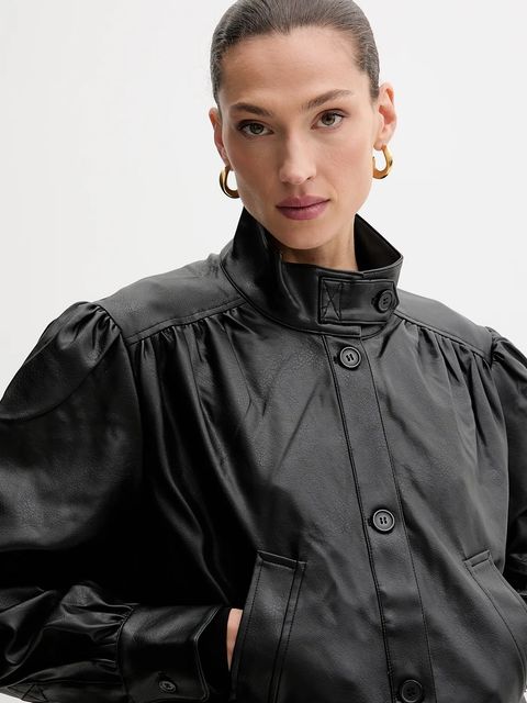 Bardot kurtka kolor czarny przejściowa 60034JB