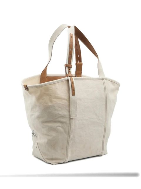Golden Goose adjustable-handle print canvas tote bag - Neutrals