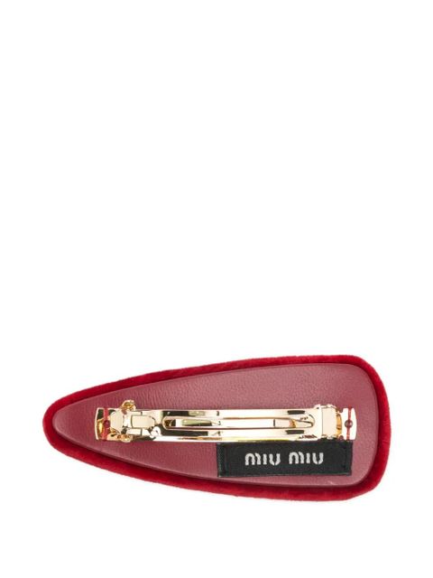 Miu Miu logo hair clip - Red - zdjęcie produktu nr 2