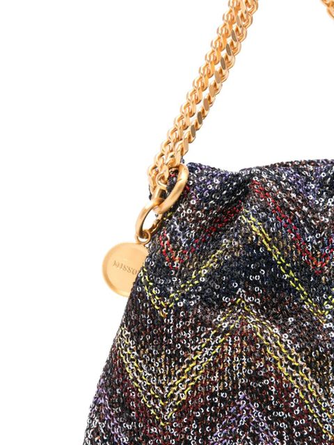 Missoni chevron chain-strap mini bag - Black