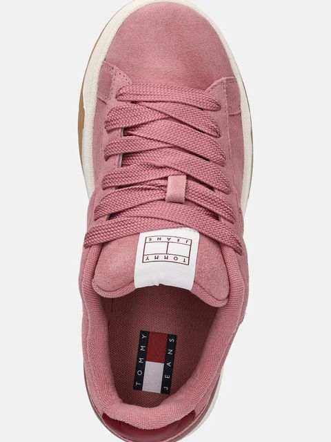 Tommy Jeans sneakersy zamszowe TJW SKATE SNEAKER damskie kolor różowy EN0EN02808