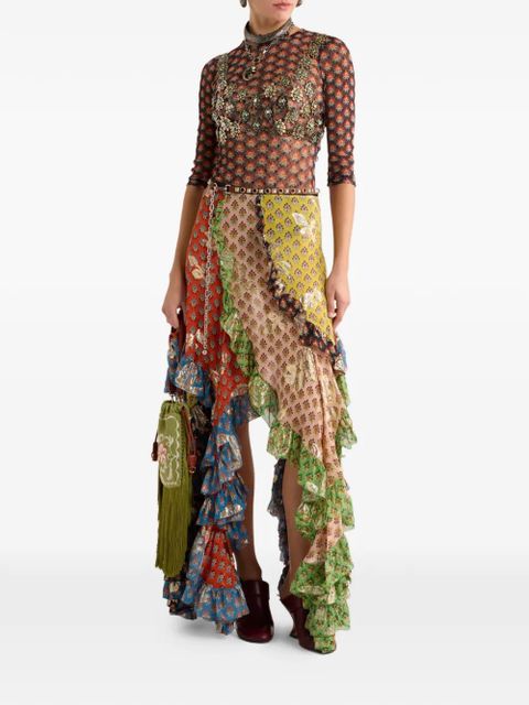 ETRO ruffle asymmetric skirt - Neutrals - zdjęcie produktu nr 2