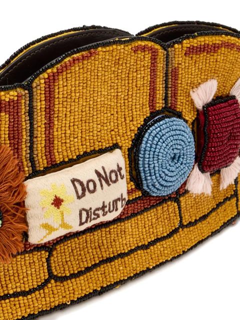 STAUD beaded Couch clutch - Yellow