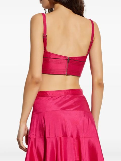 Tory Burch silk cropped top - Pink - zdjęcie produktu nr 2