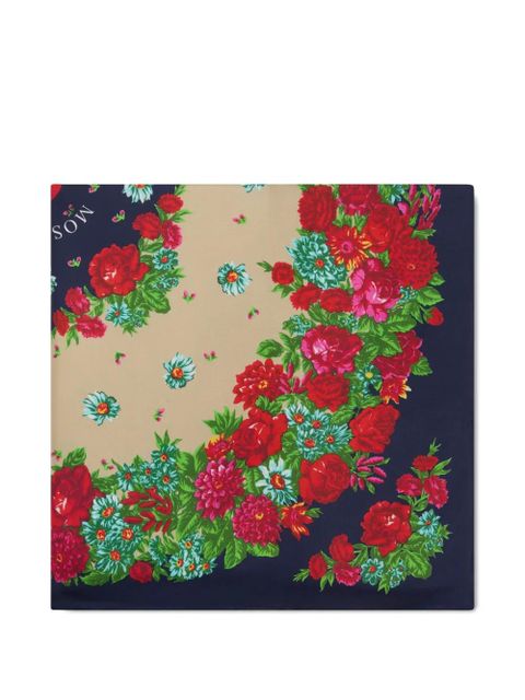 Moschino floral silk scarf - Neutrals - zdjęcie produktu nr 2