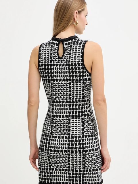 Twinset sukienka z dodatkiem wełny kolor czarny mini dopasowana 252TT3042