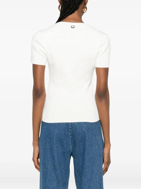 Maje square-neck T-shirt - White