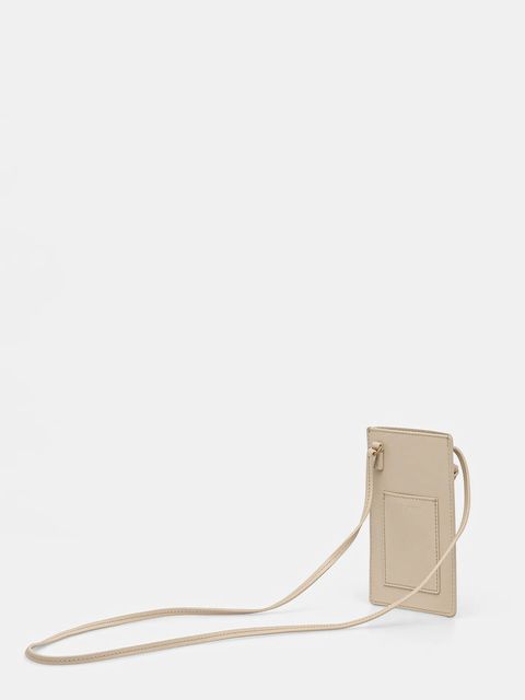 By Malene Birger pokrowiec na telefon skórzany AYA PHONE kolor beżowy 103169